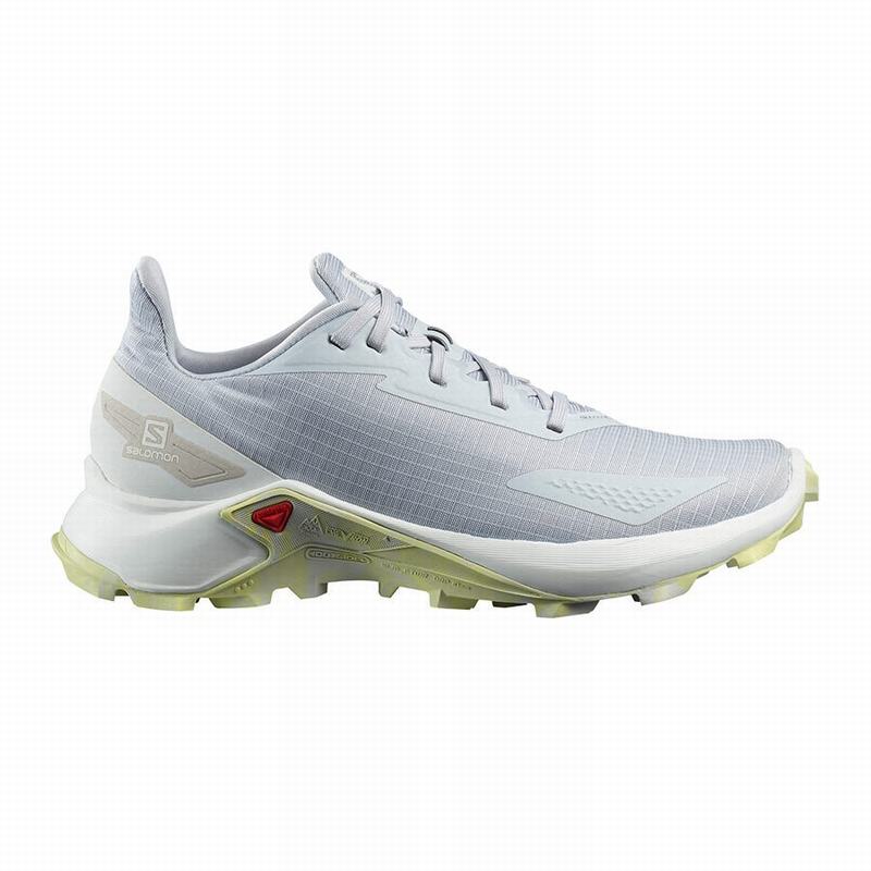 SALOMON ALPHACROSS BLAST Philippines - Women's Trail Running Shoes - Grey/White | 546321-TIE